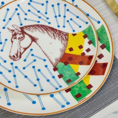 wholesale quality hermes hippomobile set of 2 plates n2